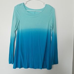 Girls Justice ombre blue shirt size 14